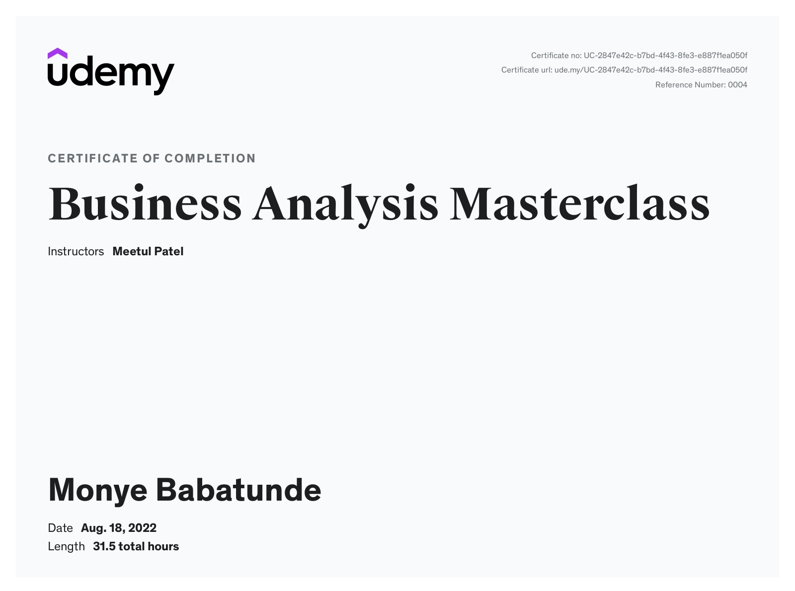  Business Analysis