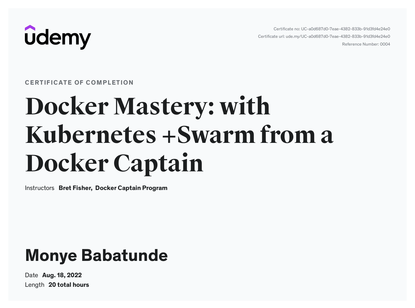 Docker Mastery: with Kubernetes +Swarm from a Docker Captain