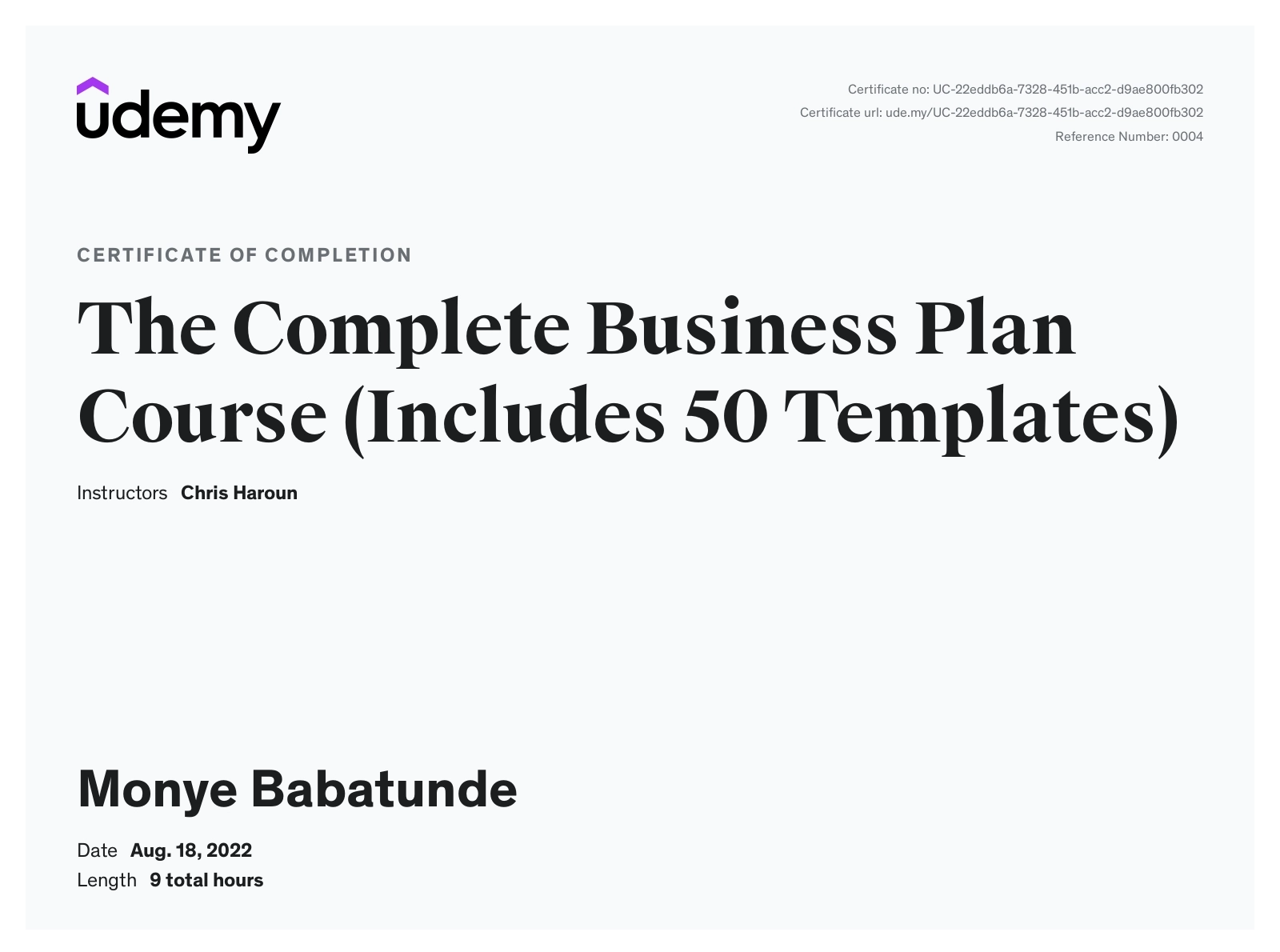 Complete Business Plan Course