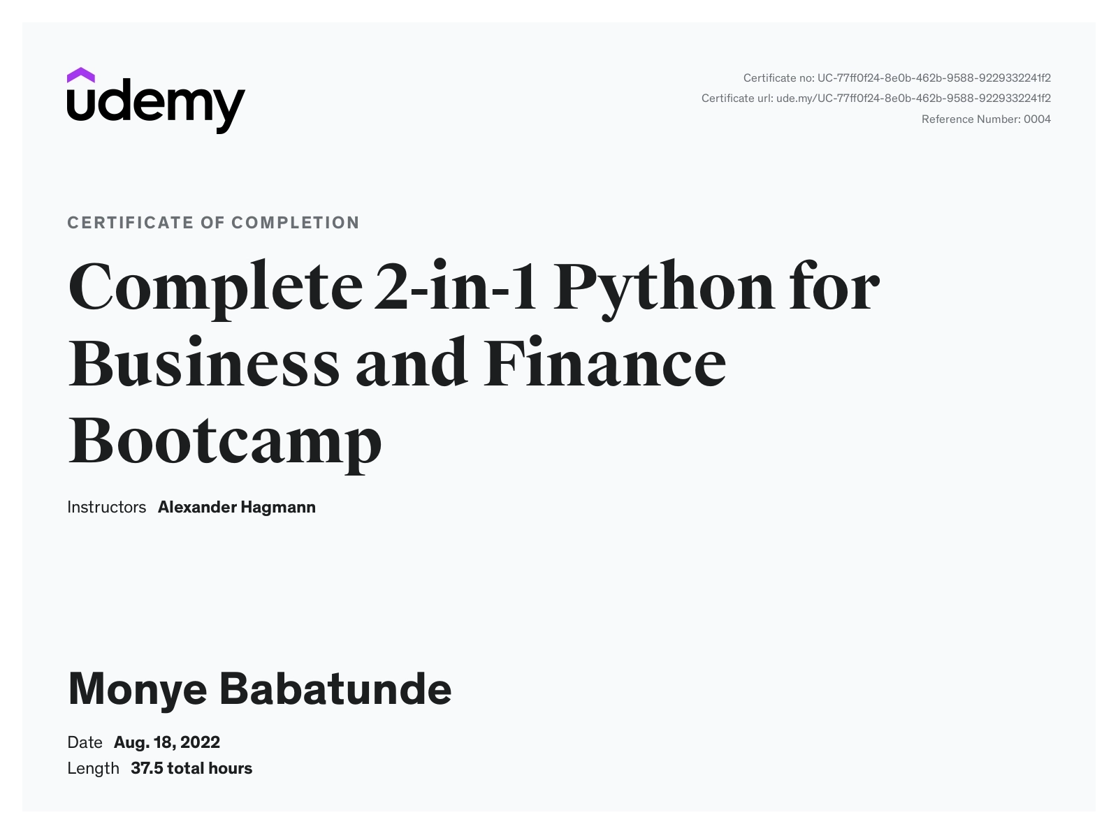 Python for Business and Finance