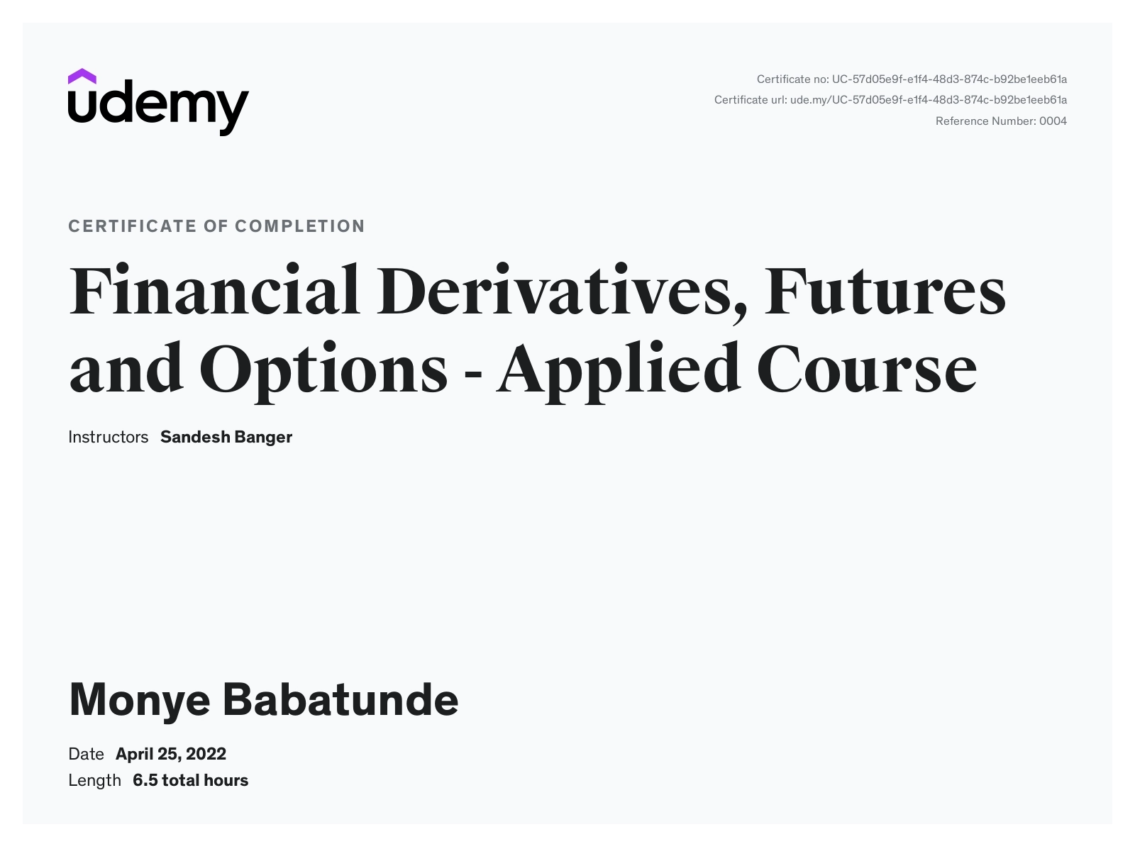 Financial Derivatives